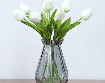 10 Stems of Artificial Tulip Flowers with Stem, Real Touch, for home, office, hotel, wedding, party and event