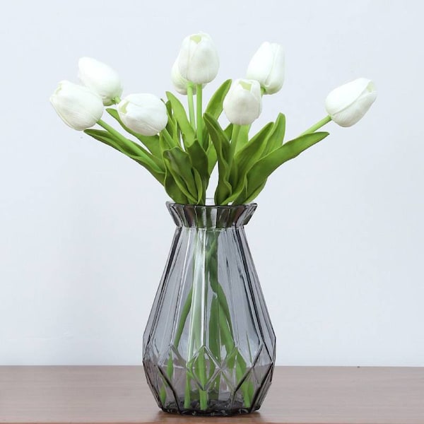 10 Stems of Artificial Tulip Flowers with Stem, Real Touch, for home, office, hotel, wedding, party and event