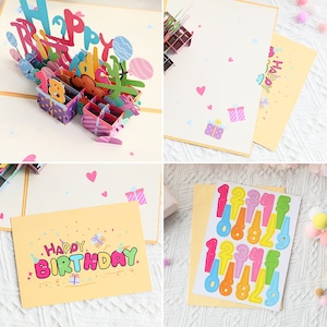 3D DIY Age Pop Up Birthday Card