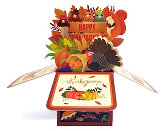 3D Thanksgiving Card 3D Thanksgiving Pop Up Card 3D Card for Thanksgiving 3D popup card for Thanksgiving