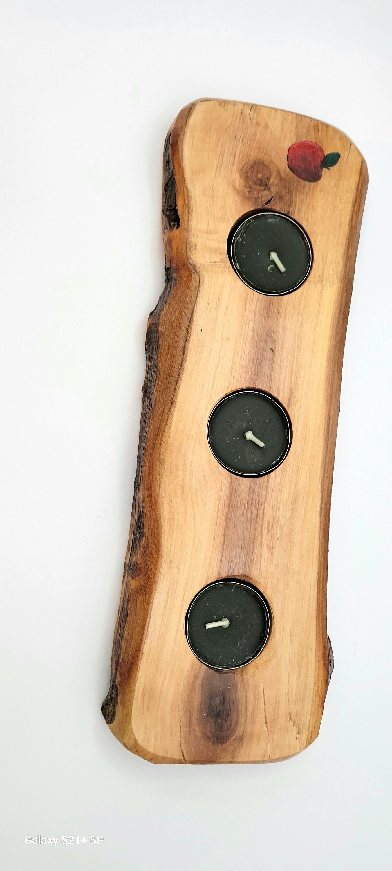 Apple Wood Tealight Candle Tray for Tabletop Home Decor for Etsy