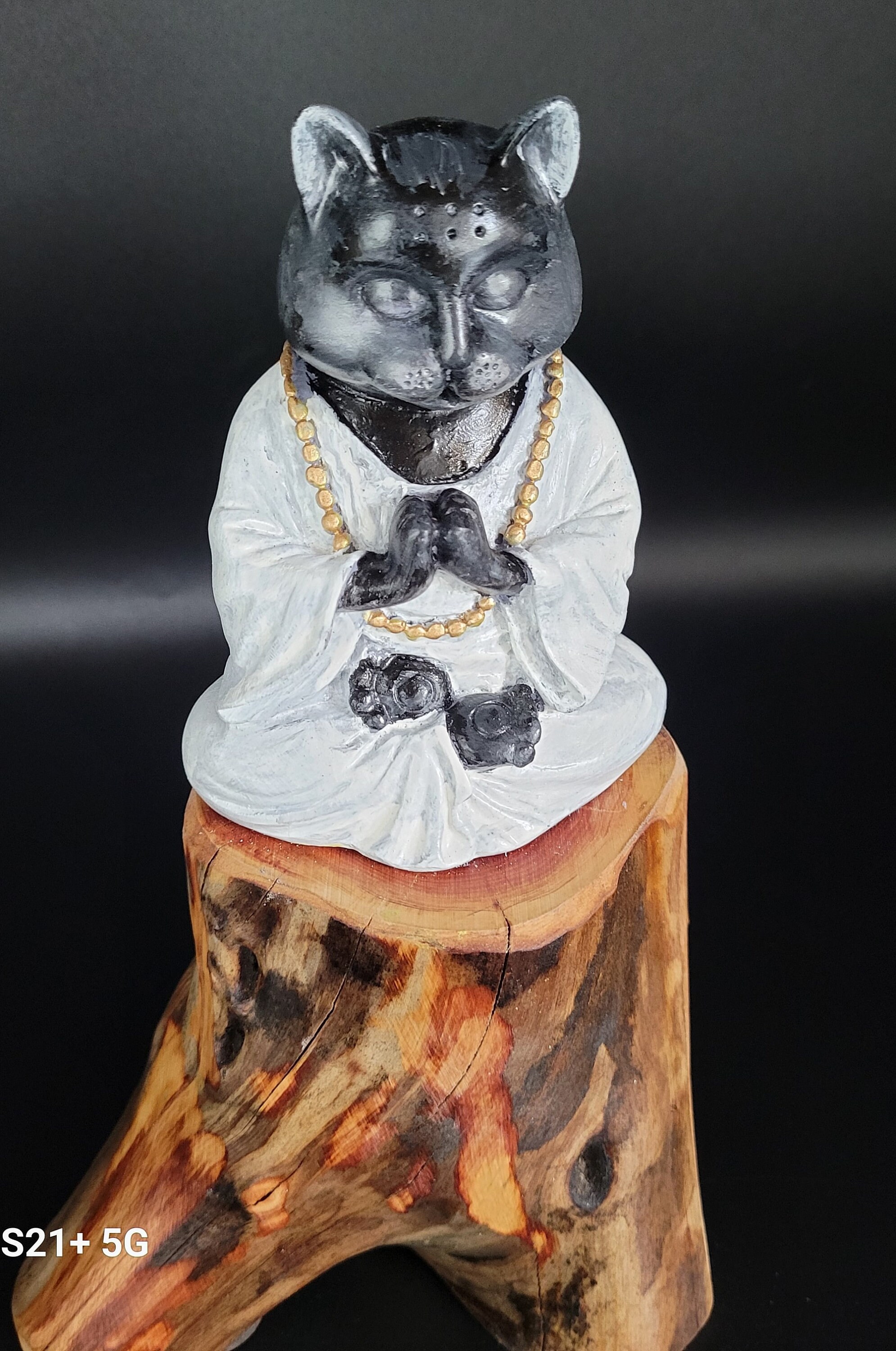 Meditating Cat Statue for Zen Decor Buddha Cat Figurine in Etsy