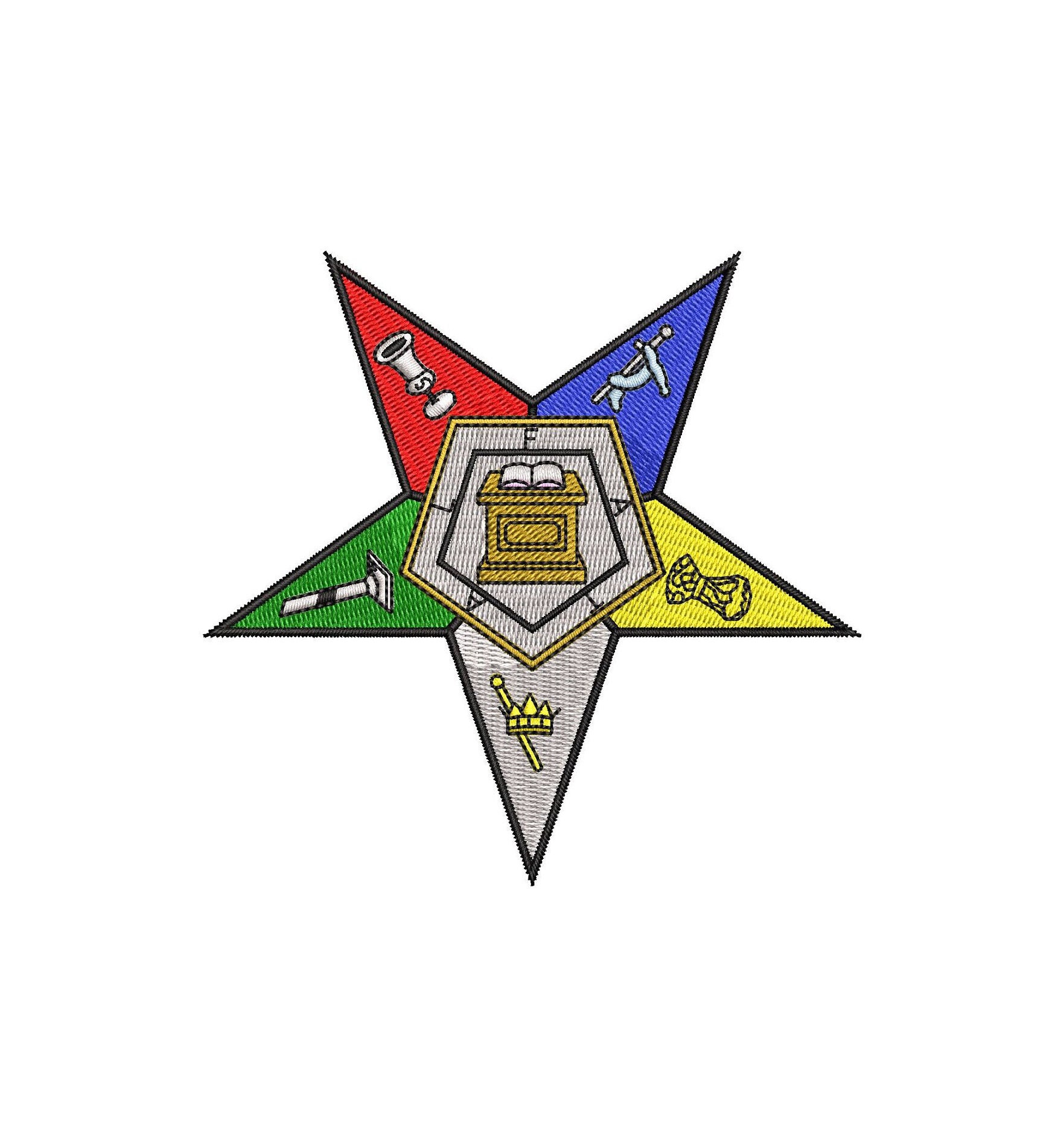Eastern Star Embroidery Design Digital File 4x4 Etsy