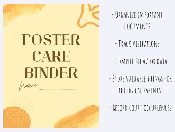 Foster Care/adoption Binder Printable Set - Etsy