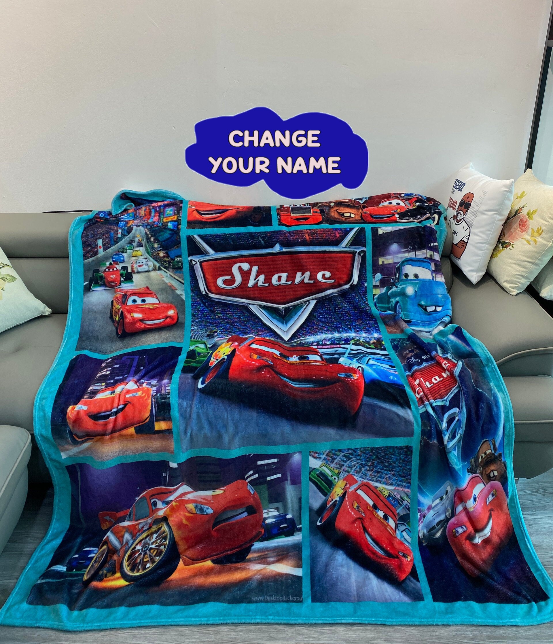 Personalized Cars Lightning Mcqueen Quilt Fleece Blanket - Etsy
