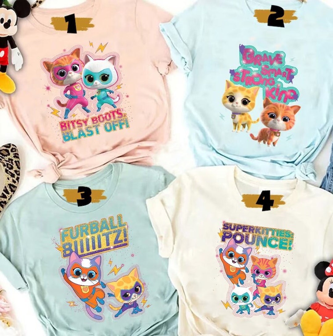 Disney Junior Super Kitties Pounce Full Team T-shirt Disney - Etsy