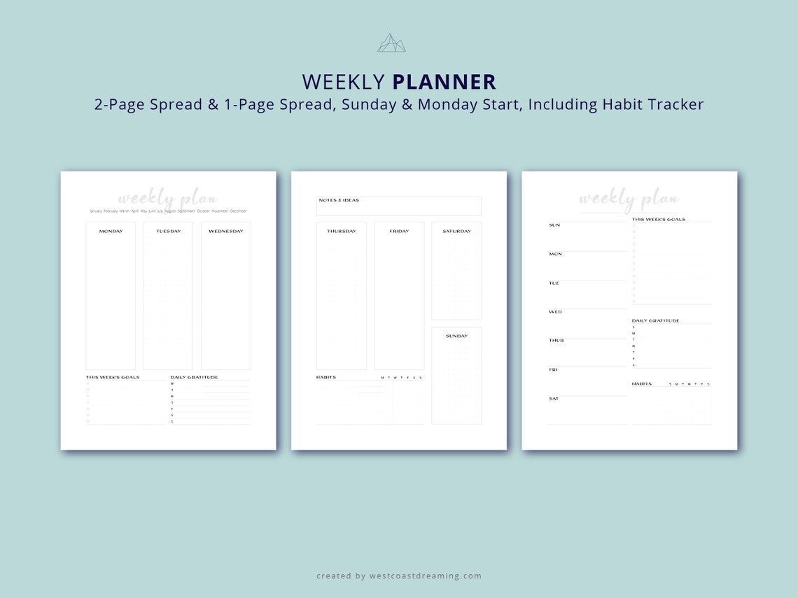 Minimalist Planner Kit Printable Etsy