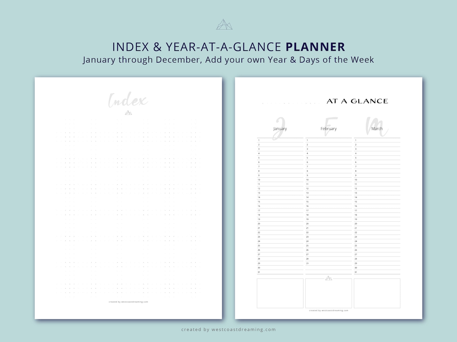 Minimalist Planner Kit Printable Etsy