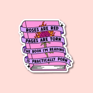 Spicy Book Sticker | Booktok Sticker | Bookish Sticker | Bookworm Sticker | Smut Lover Sticker | Smutty Books Sticker | Bookish Gift