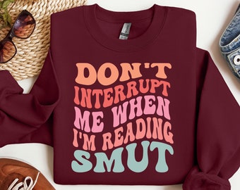 Smut Reader Hoodie, Retro Groovy Hoodie, Bookish Hoodie, Bookish Sweatshirt, Smutty Hoodie, Reader Gift, Probably Reading, Booktok Merch