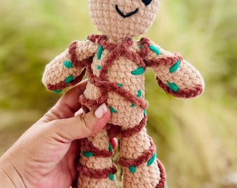 Handmade Crocheted Treeman Plush: 10-Inch Yarn Superhero Toy
