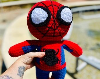 Large Handmade Spider-Man Inspired Crochet Toy | 18-20 Inches Tall | Super Soft Premium Yarn