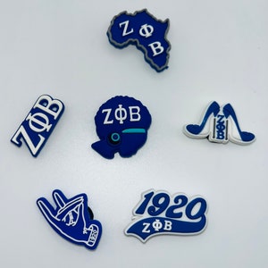 Zeta Phi Beta Inspired Jibbitz| Custom  19 20 Croc PVC Shoe Charms Crock Charm Shoe Decorations For Clog Charms SET