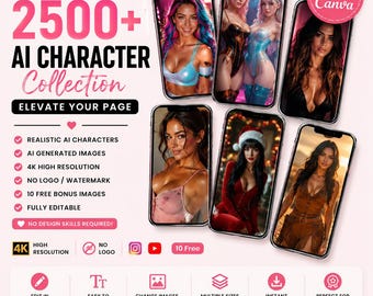 2500 +  AI Character Video Mega Bundle Royalty Free Video Pack for Reels, TikToks, Shorts  Social Media