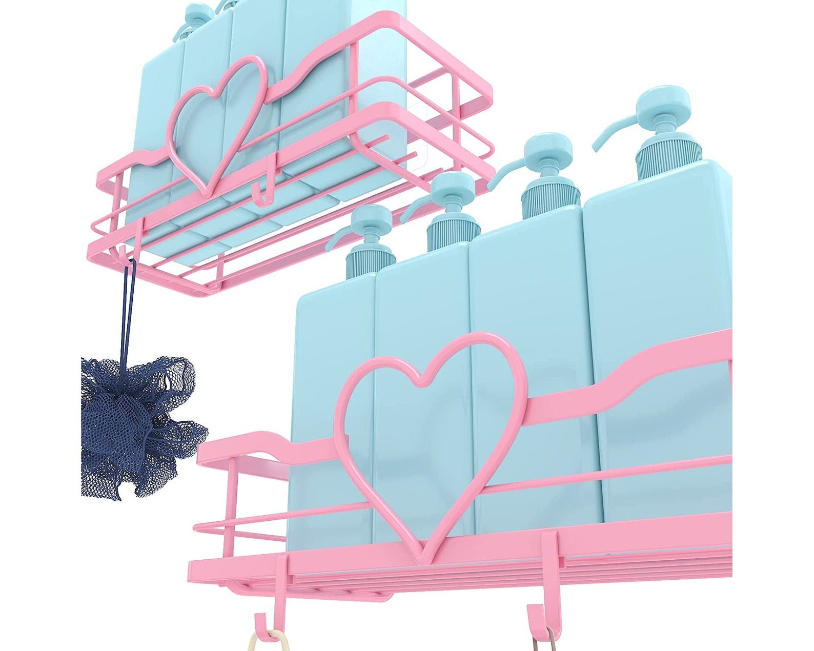 The Pink Heart Shower Caddy Etsy