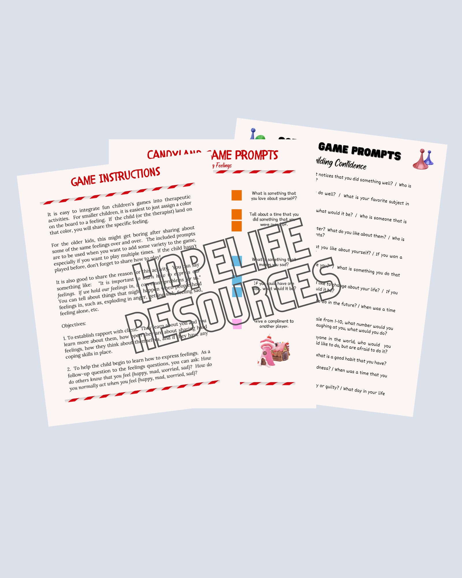 Child Therapy Game Questions Download for Use With Candyland and Sorry