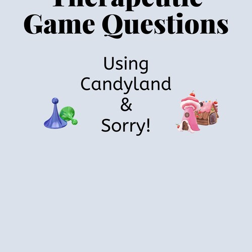 Child Therapy Game Questions Download for Use With Candyland Etsy