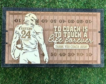 Personalized Football Sign, Wood Custom Football Sign, Custom Football ...