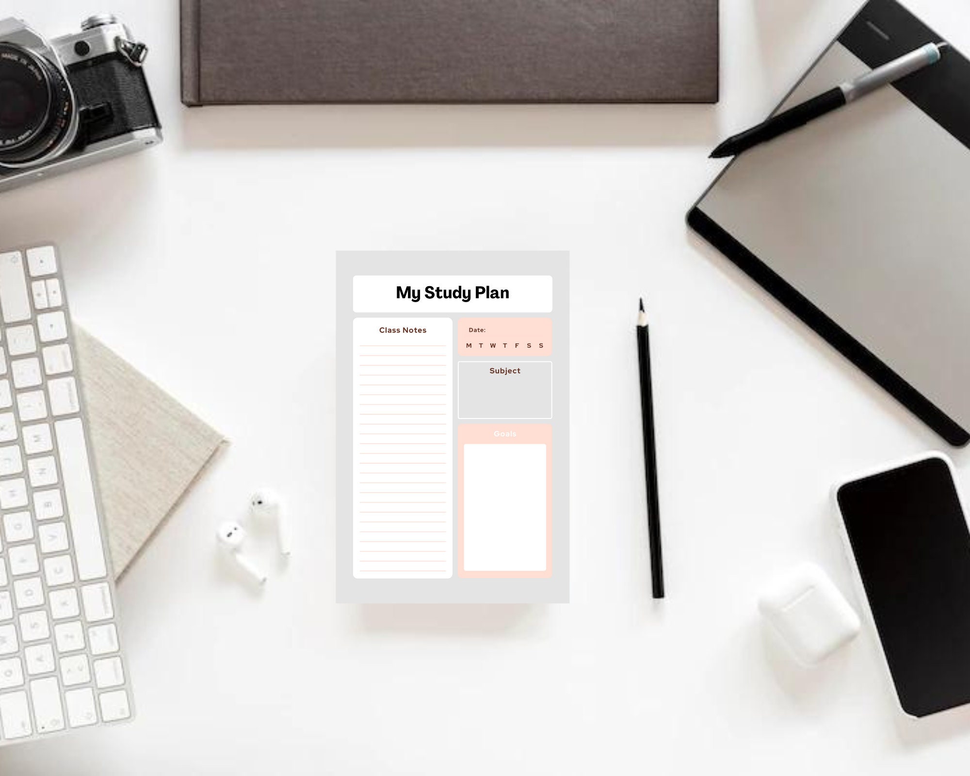 Digital Printable Daily Study Planner for Students | Study Planner ...