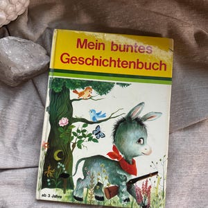 RARE Vintage 1976 Libro infantil alemán, Mein Buntes Geschichtenbuch, Cuentos de cuentos