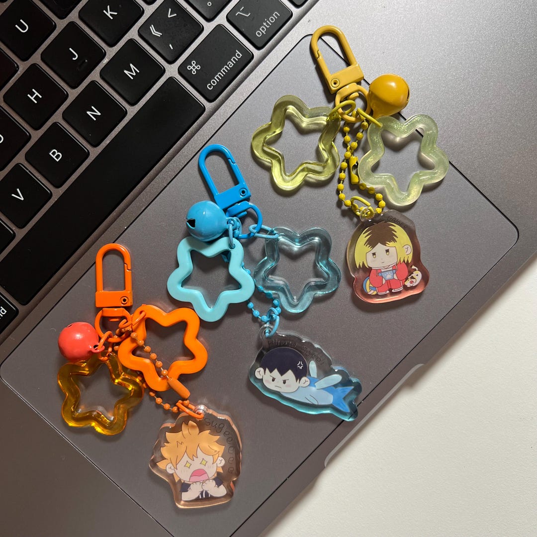 Haikyu Acrylic Keychain | Cute Anime Keychain | Kawaii Acrylic Charm ...