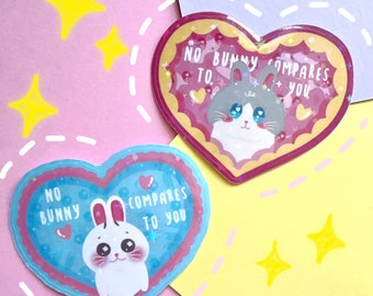 No Bunny Compares To You | Cute Cat Sticker Flake | Laptop, Water Bottle Decal, Bullet Journal, Scrapbook, Planners, Animal Sticker