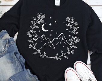 Boho Mountain Crewneck Sweatshirt