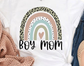 Boy Mama Short Sleeve Tee - Boy Mama Rainbow Shirt