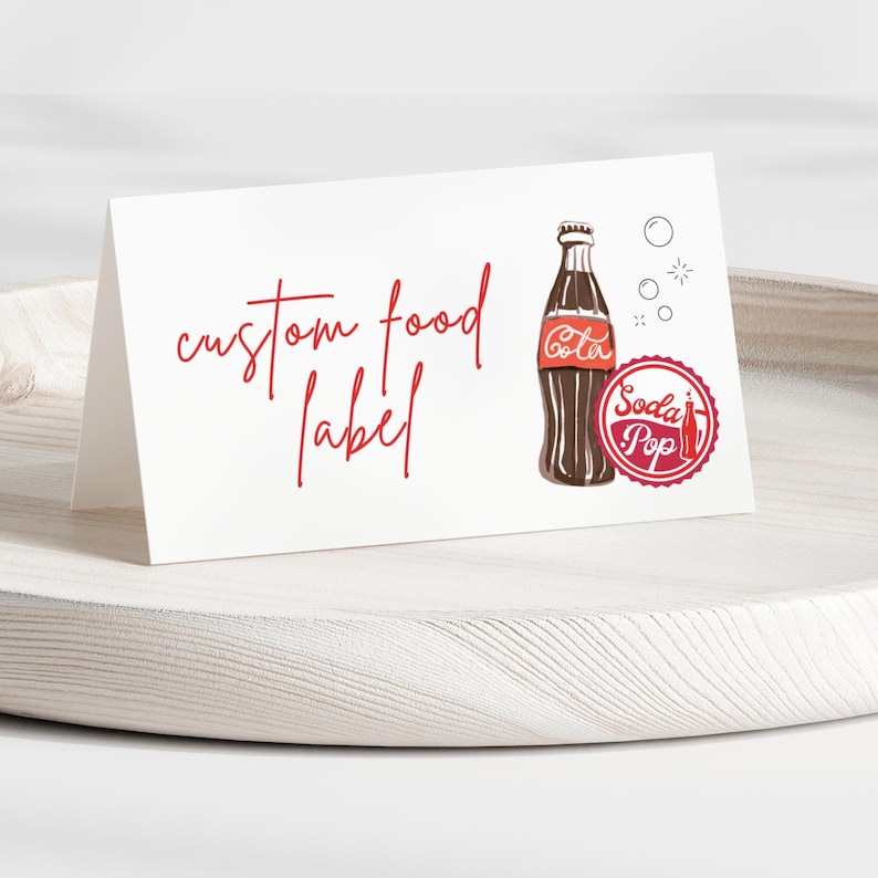 She's Ready To Pop Baby Shower Party Bundle Invitation Welcome Sign Favor Tag Food Sign Canva Editable Template Dirty Soda Diet Coke SO1 image 14