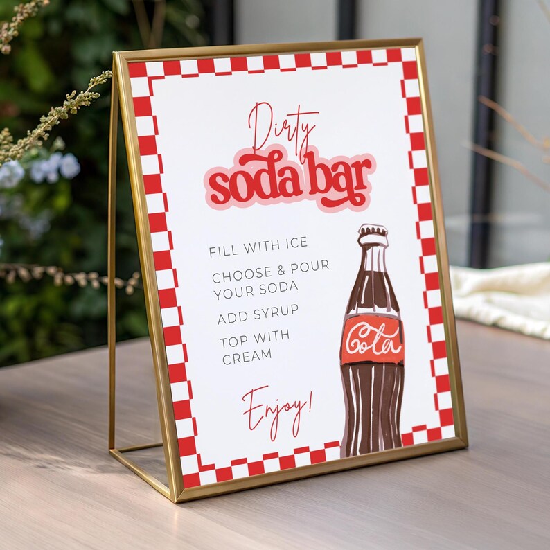 She's Ready To Pop Baby Shower Party Bundle Invitation Welcome Sign Favor Tag Food Sign Canva Editable Template Dirty Soda Diet Coke SO1 image 13