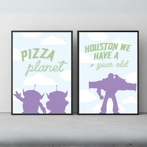 Toy Story Party Sign Template | Editable Birthday Theme | Food Drink Favor | Digital Canva Printable Download | Buzz Lightyear Woody Pixar