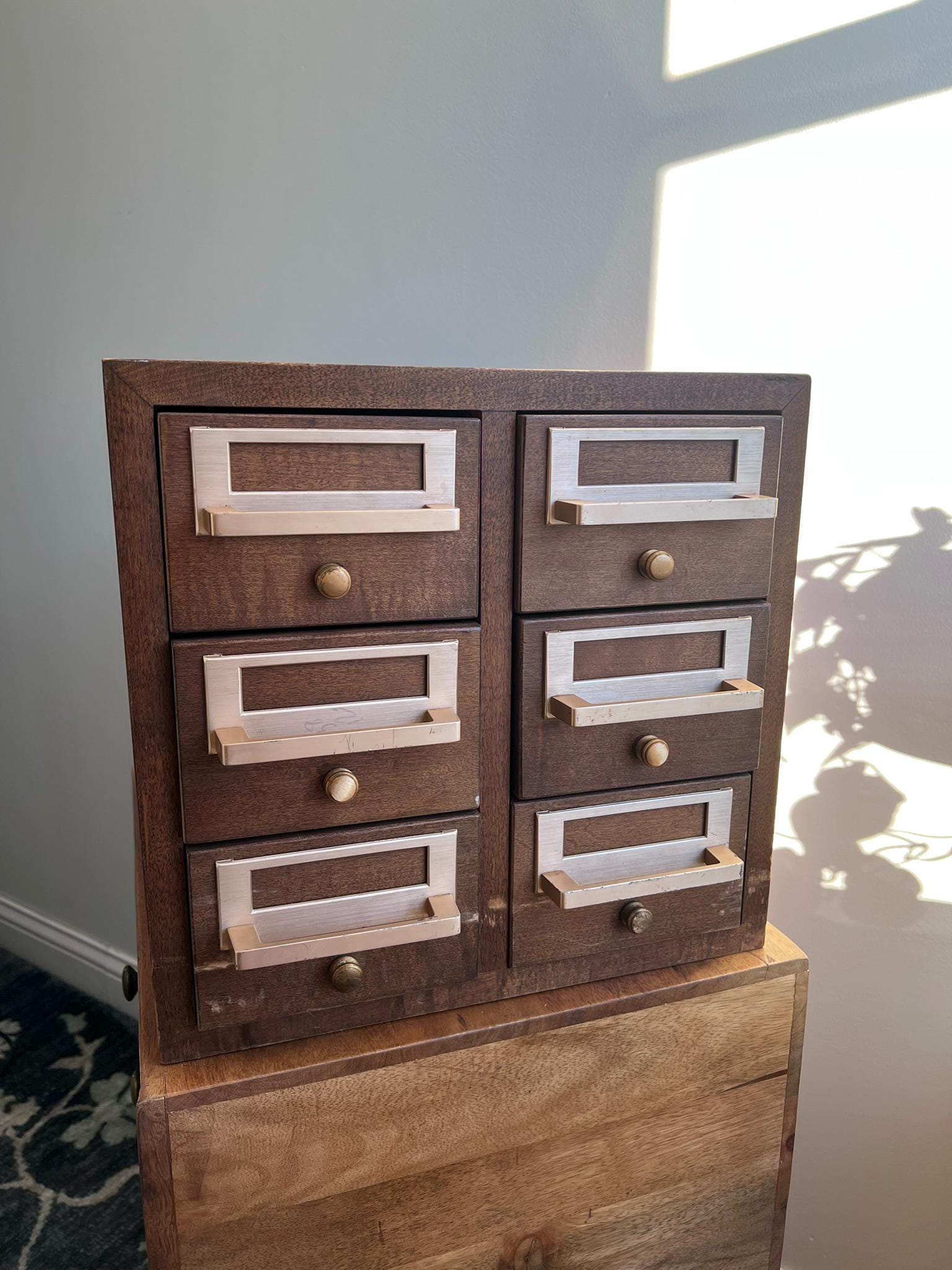 図書館カード　引き出し Library card catalogue drawers - Etsy 日本