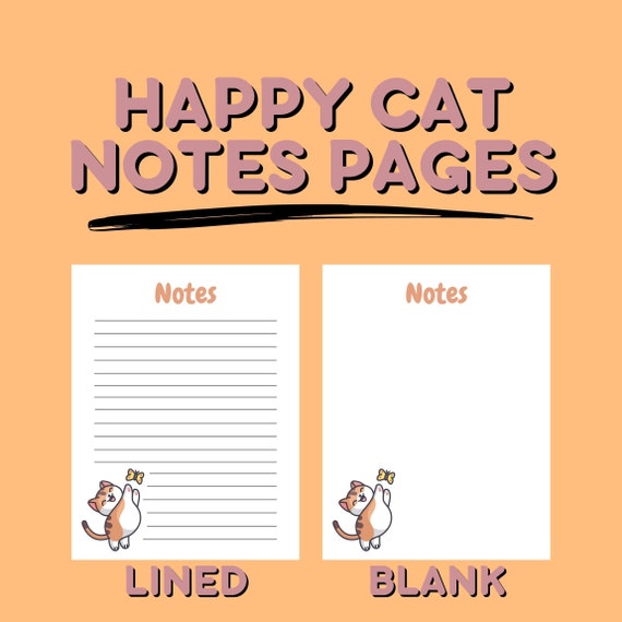 Printable Notes Page in High Resolution PDF Format 8.5x11 - Etsy