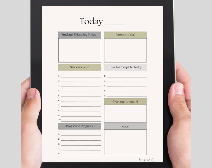 School Counselor Notes Template, Printable and Fillable, School ...