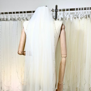 Beaded Wedding Veil, Wedding Veil,Crystal Wedding Veil