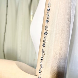 bridal veil, wedding veil, chapel veil,Beaded Bridal Veil, Cathedral Wedding Veil,