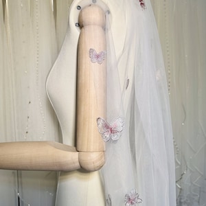 butterfly bridal veil, wedding veil, cathedral wedding veil