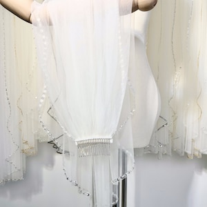 sequin veil, bridal veil, veil, wedding veil, beaded wedding veil