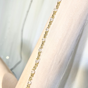 Wedding veil, crystal wedding veil, beaded wedding veil, ivory veil, gold beaded veil, Delicate Handmade Edge Wedding Veil,Cathedral Veil