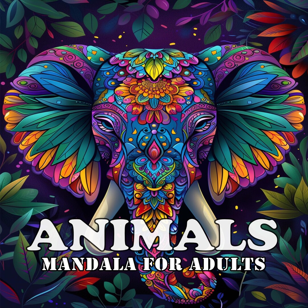 Animal Mandala Coloring Book for Adults With Intricate Stress Relief ...