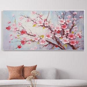 Large Original Blooming Red Plum Blossom Canvas Oil Painting Romantic Floral Texture Art Advanced Classical Home Wall Decor Gift For Friends