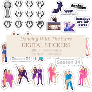 Dancing With the Stars Digital Stickers (Digital Sticker Pack for Reels / Instagram Stories / Planner Use)