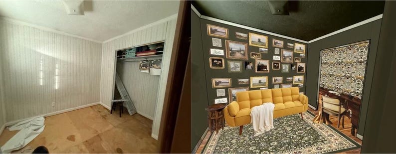 Custom Digital Room Makeover Mockup | Virtual Interior Design ...