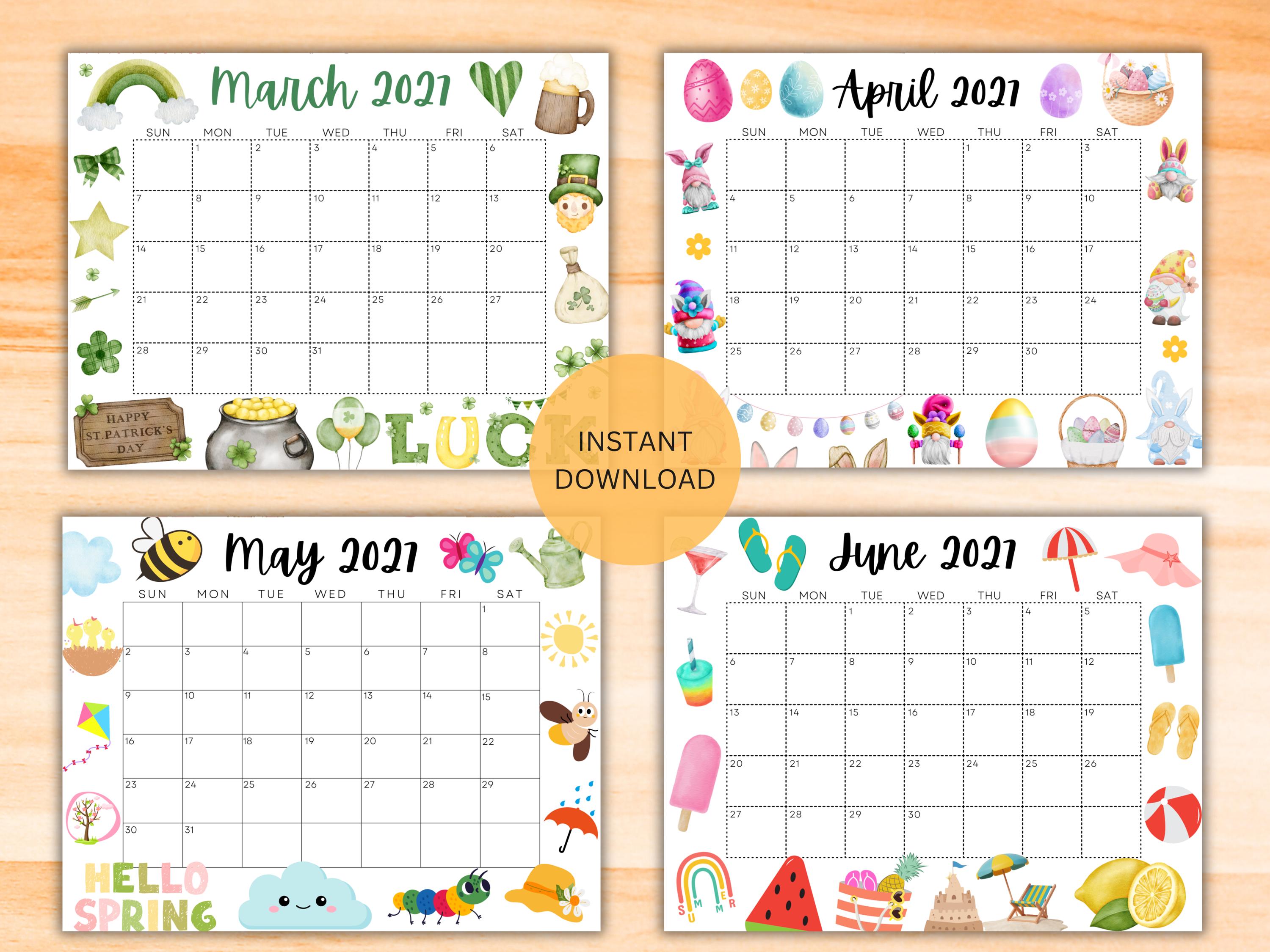 Editable School Calendar 2026-2027 From July to June- Printable Kids ...
