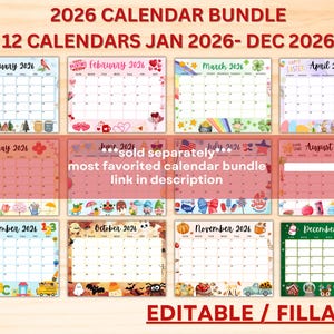 EDITABLE March 2026 Calendar, Printable Rainbow Calendar W/ Happy St ...