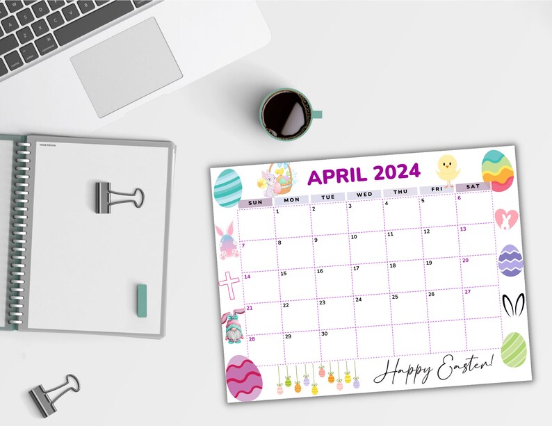 EDITABLE April 2025 Calendar Printable Calendar 2025 Purple Etsy