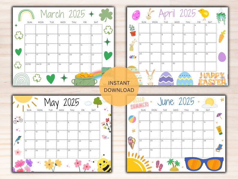 Editable School Calendar 2024-2025 From July to June Printable School ...