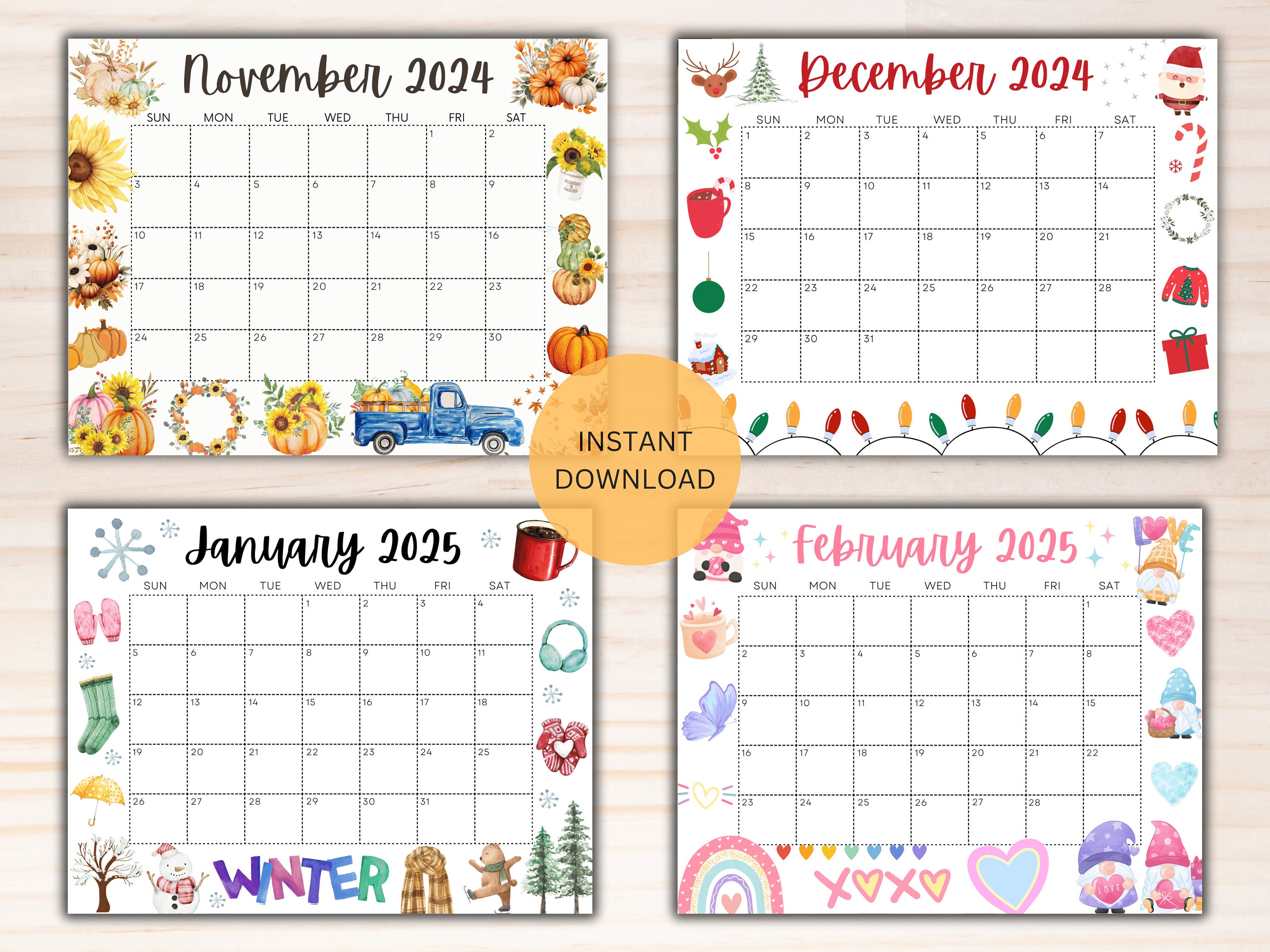Editable School Calendar 20242025 From July to June Printable School