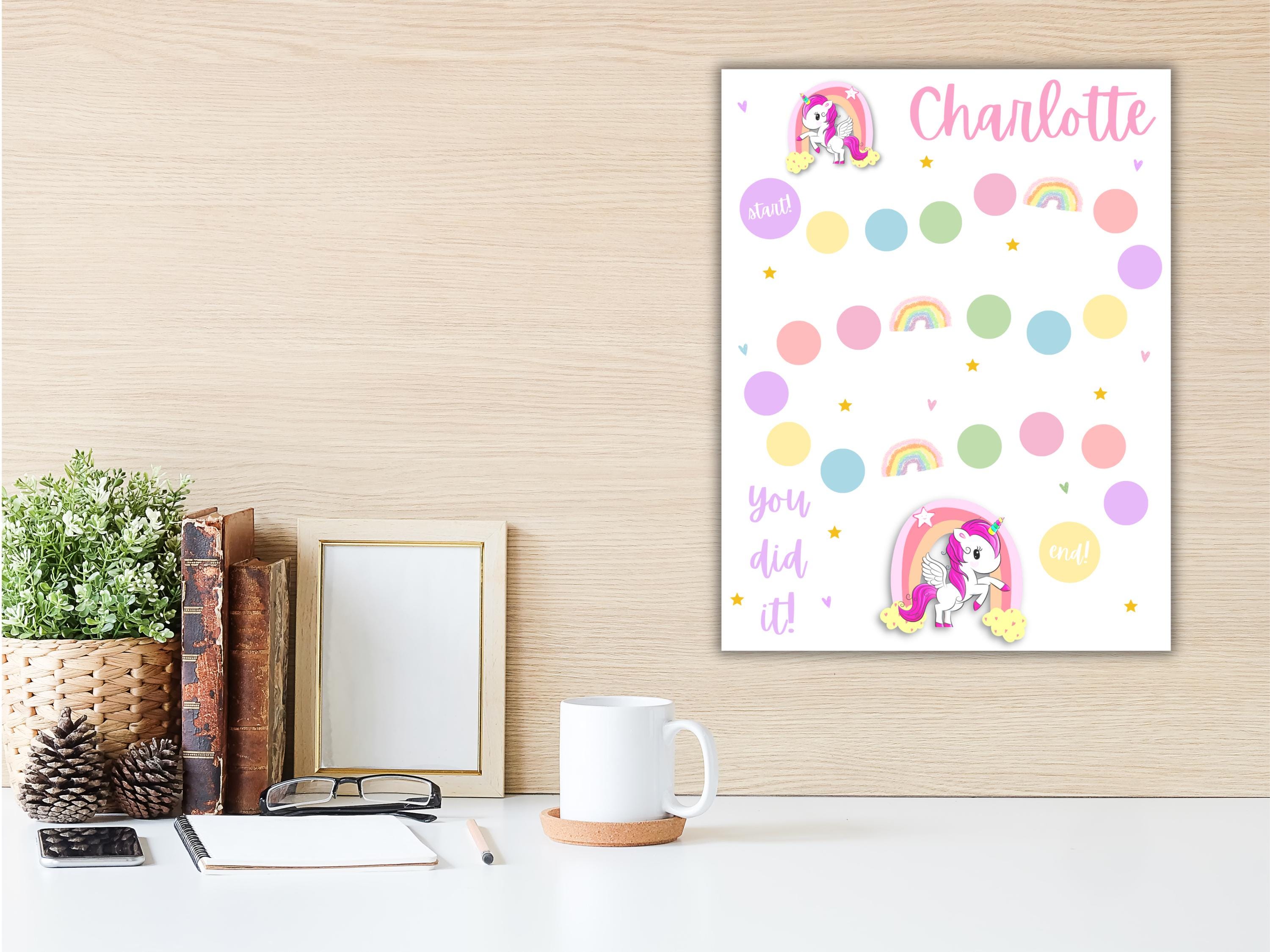 Editable Girls Chore Chart Unicorn Colors, Kids Unicorn Reward Chart ...