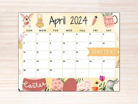 April 2025 Calendar With Easter Bunny October November December 2025